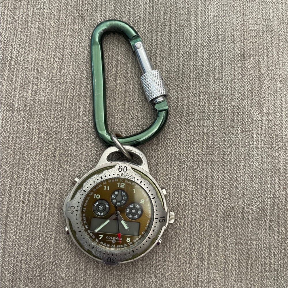 Coleman Watch on Carabiner Ring Stainless Steel. A - Picture 2 of 8